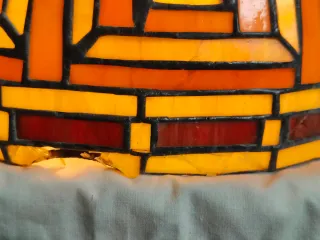 Paralume Tiffany Vetro Arancio Giallo