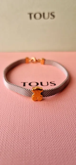 Pulsera Tous Oso Acero y Oro