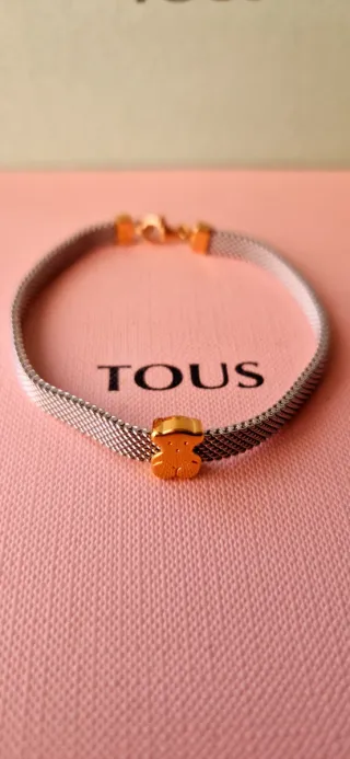 Pulsera Tous Oso Acero y Oro