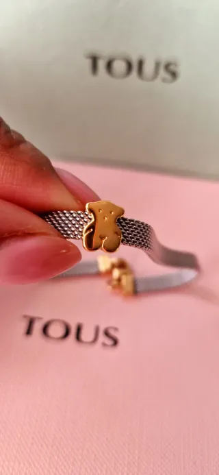 Pulsera Tous Oso Acero y Oro