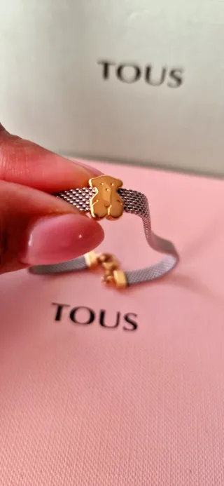 Pulsera Tous Oso Acero y Oro