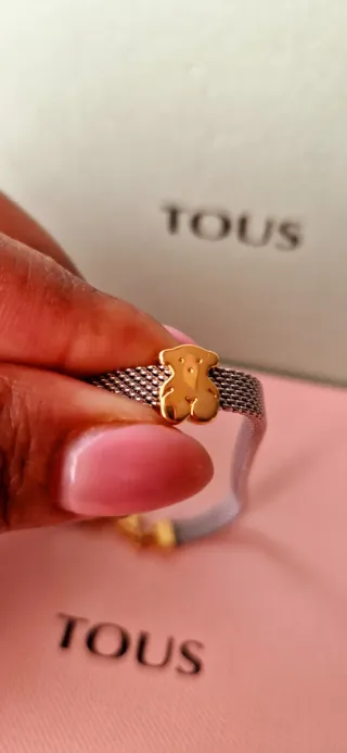 Pulsera Tous Oso Acero y Oro