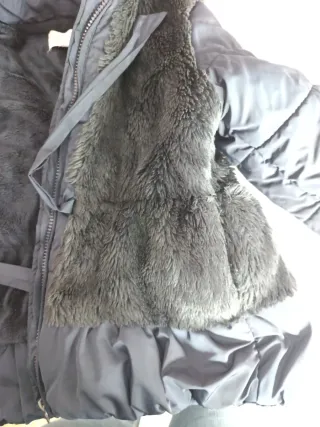 Abrigo niña REVERIE talla 8 años Azul marino.