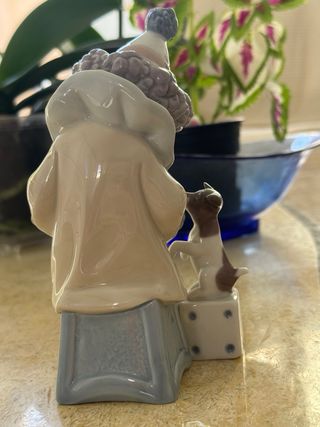 Lladró Pierrot con Concertina Porcelana, payaso