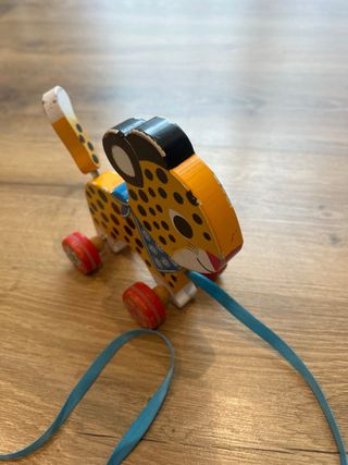 Juguete de Madera para Arrastrar Leopardo