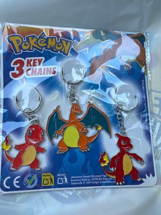 Llaveros Pokémon Charmander, Charmeleon, Charizard