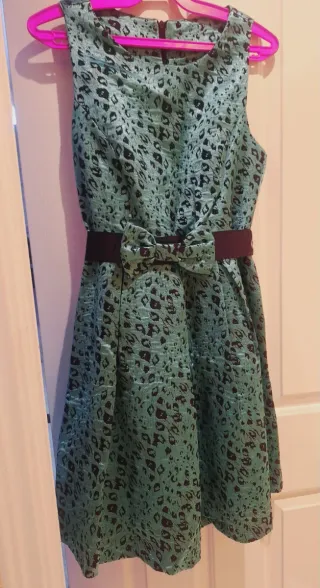 Vestido fiesta estampado leopardo