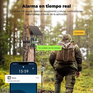 Cámara Vigilancia 4G Solar VXK Noche