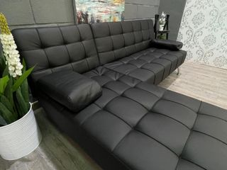 Sofá Cama Chaise Longue Negro