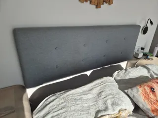 Cabezal Cama Tapizado Gris 150cm