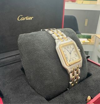 Cartier Santos Panthere oro y acero