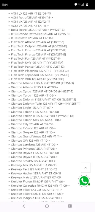 Carburador Completo 125cc GY6 4T
