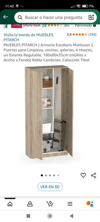 Armario Escobero Multiusos 2 Puertas