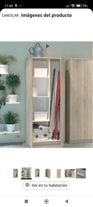 Armario Escobero Multiusos 2 Puertas