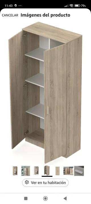 Armario Escobero Multiusos 2 Puertas