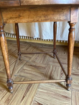 Mesa redonda madera antigua 80cm