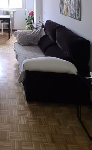 Sofá de 2 plazas negro