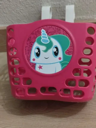 Cesta Bicicleta Unicornio Rosa