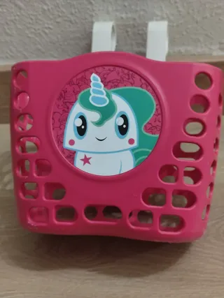 Cesta Bicicleta Unicornio Rosa