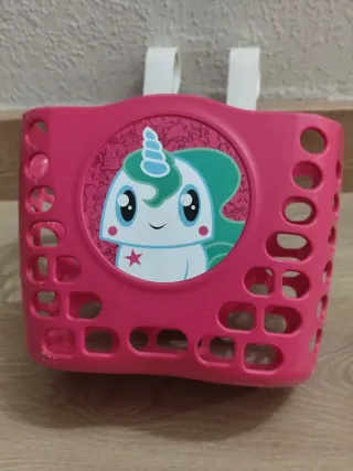 Cesta Bicicleta Unicornio Rosa