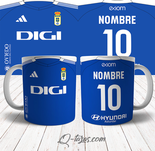 Taza Real Oviedo Personalizada Nombre y Número