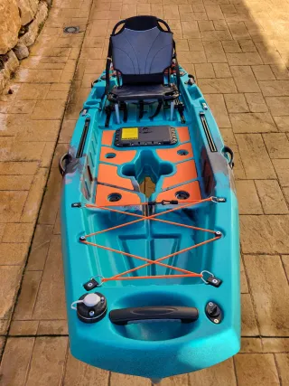 Kayak KOL Outdoor turquesa con ruedas