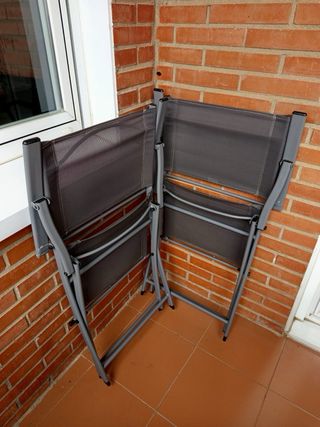 Conjunto mesa y 4 sillas terraza cristal