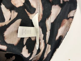 Blusa Leopardo de lino Negra y Beige