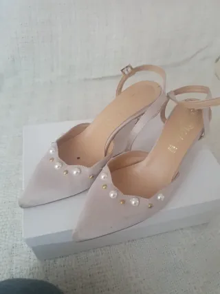 Scarpe donna eleganti beige Tg 38