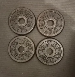 PESAS 4 DISCOS DE 1.25KG DE 25MM