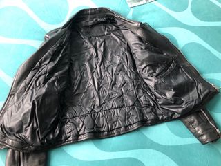 Cazadora Piel Biker Talla 42 Negra