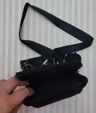 OFERTA. BOLSO PIEL MULTIUSOS MOVIL. RIÑONERA NEGRA