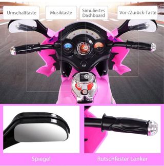 Moto eléctrica infantil rosa 6V