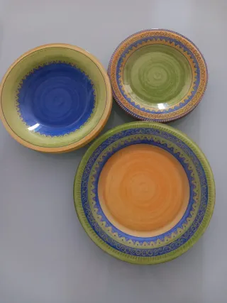 Juego de platos de cristal