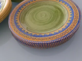 Juego de platos de cristal