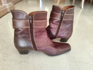 Botines Plumers piel marrón talla 38