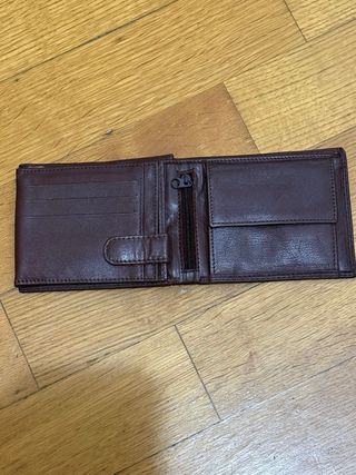 Portafoglio vintage Vera Pelle Azzaro Marrone