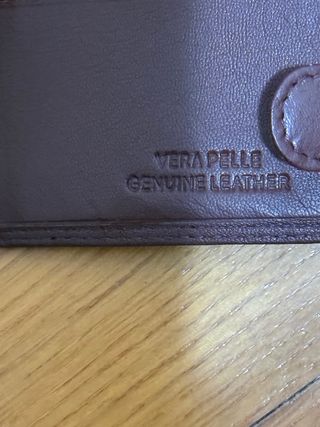 Portafoglio vintage Vera Pelle Azzaro Marrone