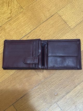 Portafoglio vintage Vera Pelle Azzaro Marrone