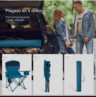 Juego 2 Sillas Camping Plegables HIGH POINT SPORTS