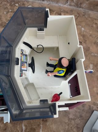 Lote Playmobil: Barco, Grúa, Camión, Carretilla