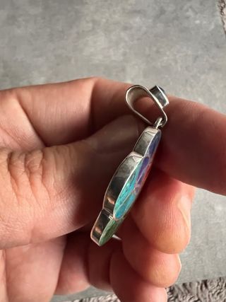 Colgante Flor de la Vida Plata Incrustada