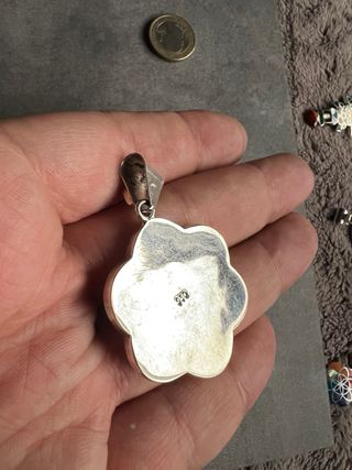 Colgante Flor de la Vida Plata Incrustada