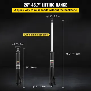 Cric idraulico a pistone lungo capacità 3 tonn.