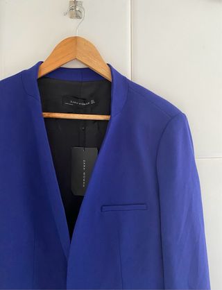 Blazer Azul Zara Talla L