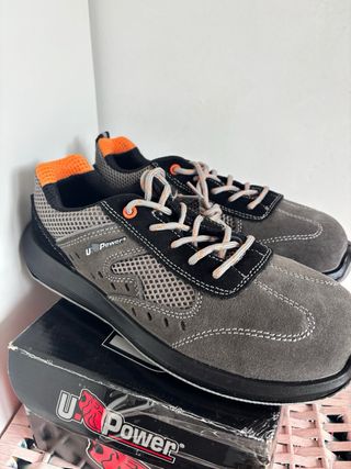 Zapato de seguridad gris y naranja Talla 39