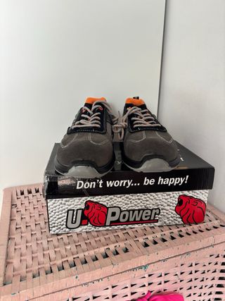 Zapato de seguridad gris y naranja Talla 39