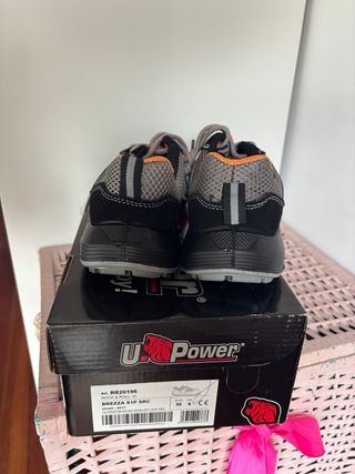 Zapato de seguridad gris y naranja Talla 39