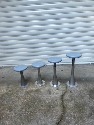 SGABELLI GIREVOLI VINTAGE ACCIAIO