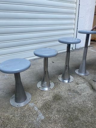 SGABELLI GIREVOLI VINTAGE ACCIAIO